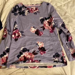 Jon Les grey floral long sleeve shirt